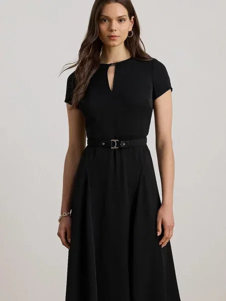 Платье мини Lauren Ralph Lauren клеш синее