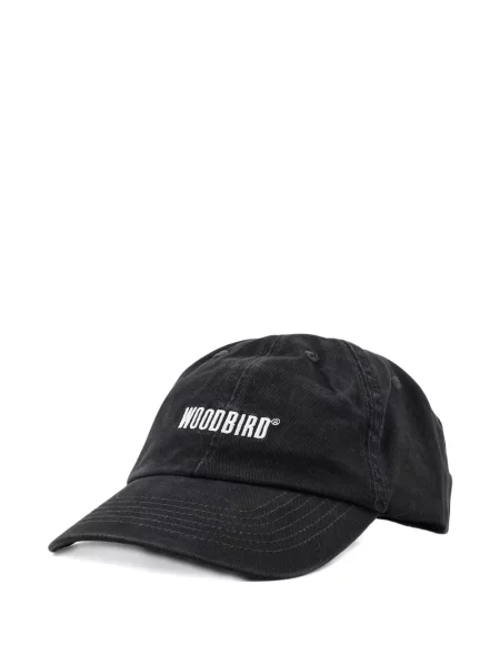 Șapcă Woodbird cu autograf negru