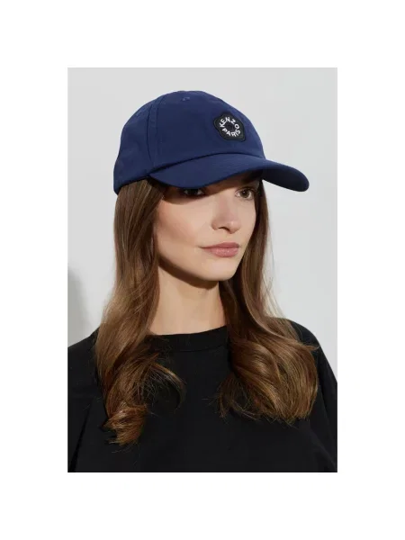 Czapka z daszkiem Kenzo z logo niebieska
