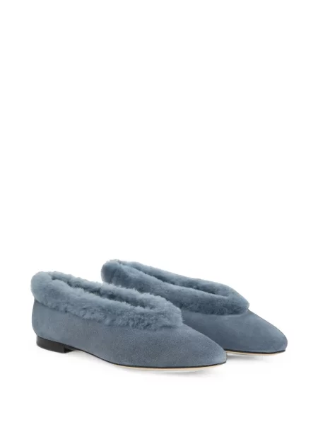Balerini Jimmy Choo din piele de căprioară albastru