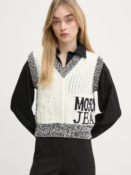 Moschino Jeans kamizelka beżowa