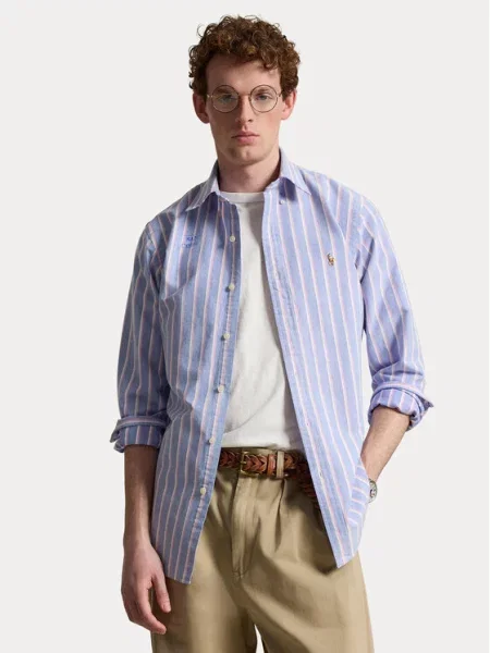 Polo Ralph Lauren Koszula Mężczyźni Regular Fit M niebieski