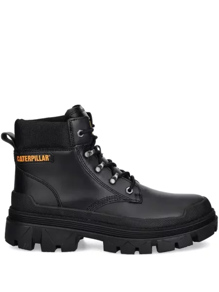 Botine Caterpillar cu șireturi din dantelă chunky negru