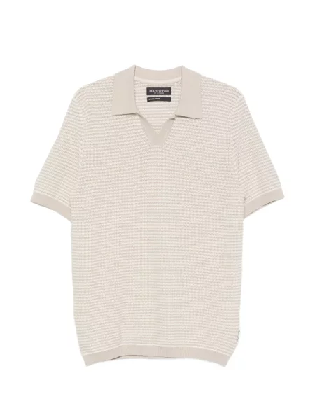 Gulerat tricou polo Marc O'polo gri