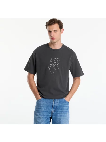 T-shirt Samsøe Samsøe Sagiles T-shirt Black Lines L czarna