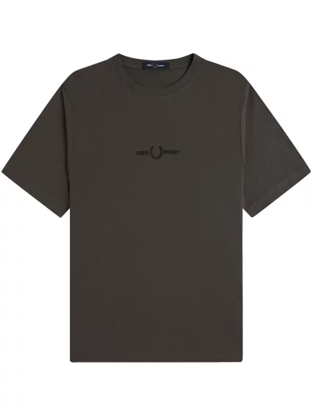 Tricou Fred Perry cu broderie verde