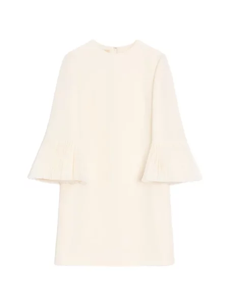 Rochie mini Valentino Garavani cu broderie din crep scurtă