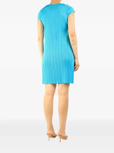 Rochie midi Pleats Please Issey Miyake fără mâneci albastru