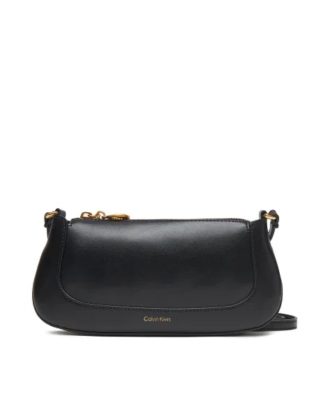 Geantă Calvin Klein Hardware Zip Crossbody negru