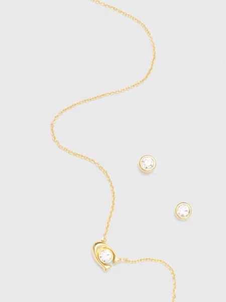 Ogrlica in uhani Coach zlata