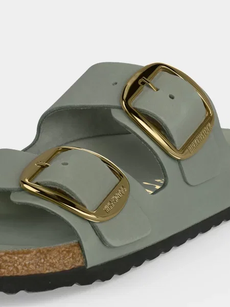 Birkenstock šľapky dámske kožené Arizona Big Buckle Oiled Leather zelená
