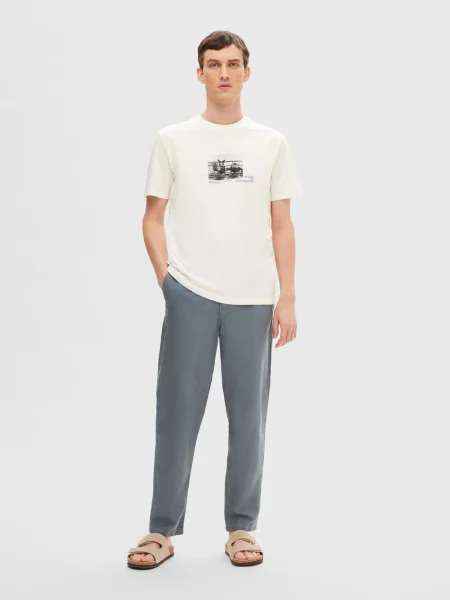 SELECTED HOMME Chino hlače bazaltno siva