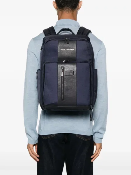 Rucsac Piquadro din canvas albastru