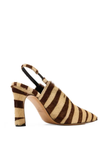 Pantofi cu toc Yuzefi cu imagine slingback maro