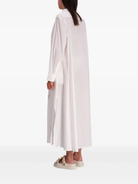Rochie tip cămașă Benaras By Citrus alb