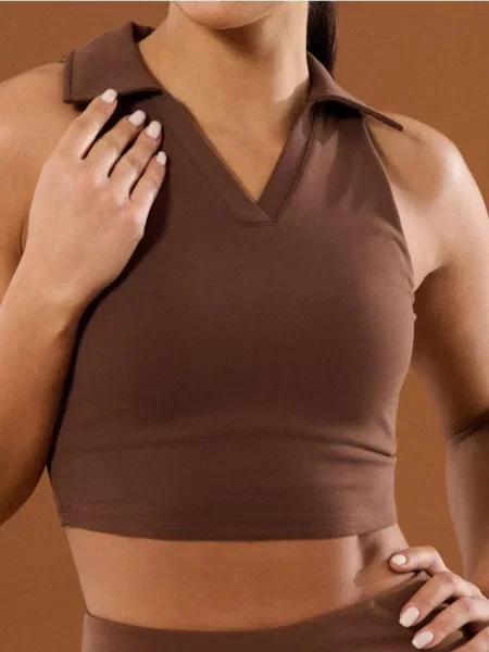 Спортивний топ коричневий