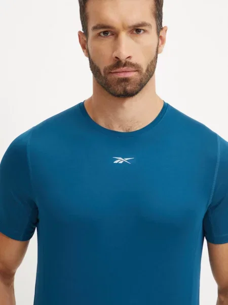 Тениска за бягане Reebok Speedwick тюркоазено с изчистен дизайн