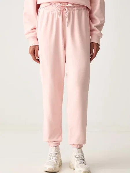 Adidas by Stella McCartney pantaloni de trening pentru femei cu roz