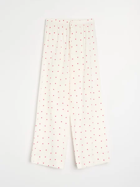 Двокомплектна піжама з домішкою кремовий