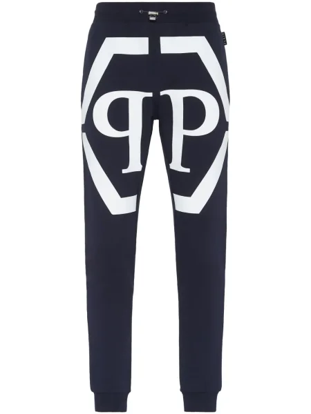 Pantaloni Philipp Plein cu imagine albastru