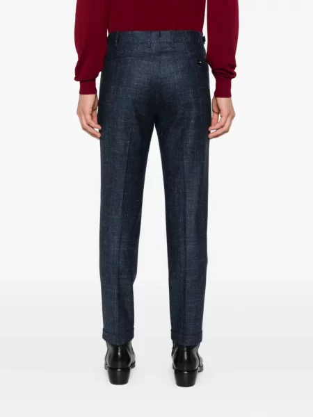 Pantaloni Berwich plisate albastru