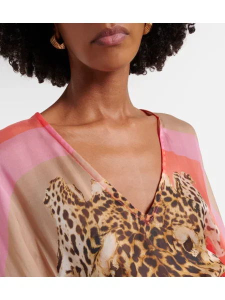 Rochie Roberto Cavalli de mătase cu imagine
