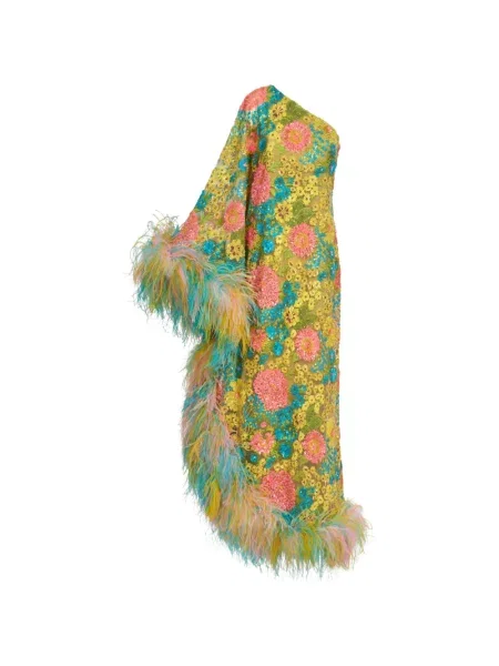 Rochie florală Taller Marmo cu model floral galben