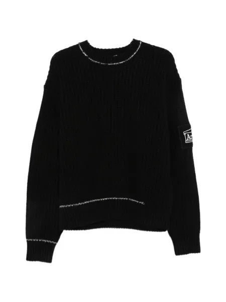Lung pulover Aries cu autograf negru