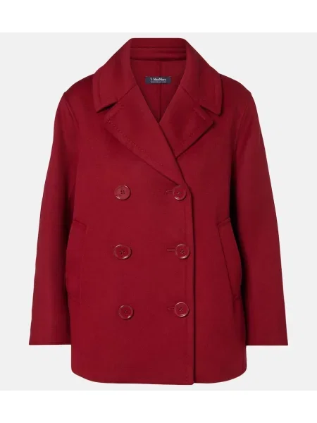 Geacă 's Max Mara de lână bordo