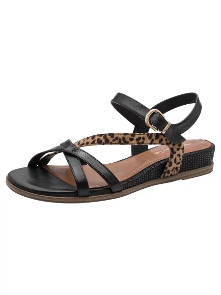 Tamaris Sandale maro deschis negru