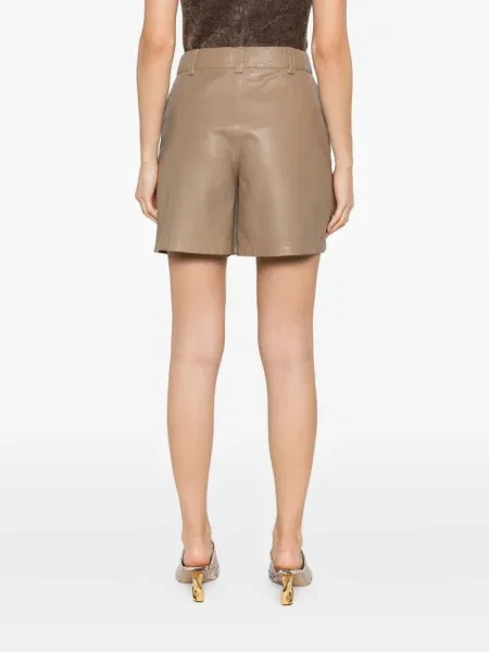 Pantaloni scurți Marc O'polo din piele maro