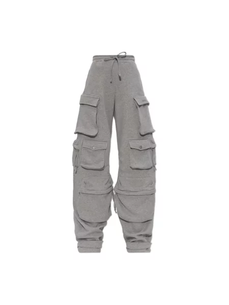 Spodnie The Attico z autografem szare