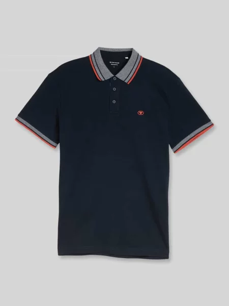 Koszulka polo o kroju regular fit z kołnierzykiem w kontrastowym kolorze Tom Tailor