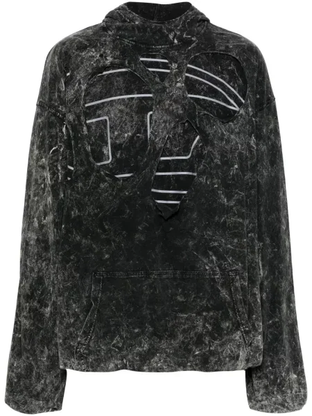 Суичър с качулка Diesel черно