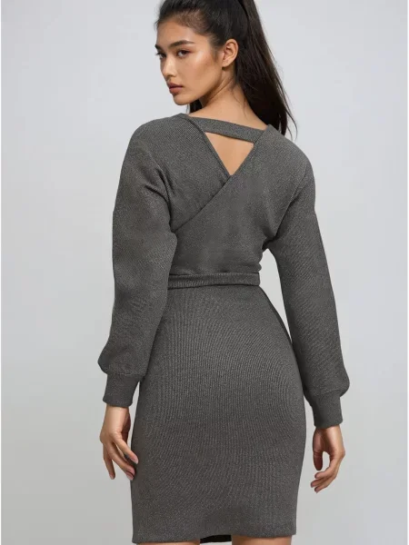 Trend Alaçatı Stili Rochie închis gri