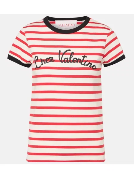 Tricou Valentino din jerseu roșu