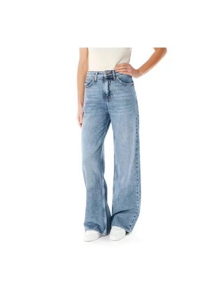 Szerokie jeansy Lee Stella niebieskie