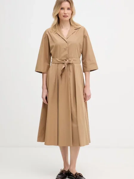 Weekend Max Mara rochie de vară din PADANA bej