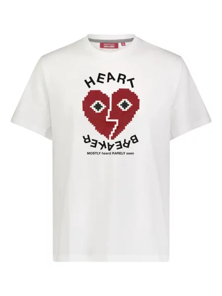 Tricou Mostly Heard Rarely Seen 8-bit cu motiv cu inimi alb