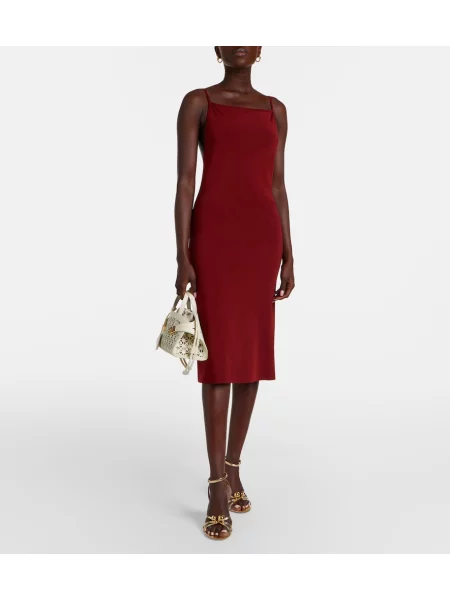 Rochie midi Ferragamo tricotate roșu