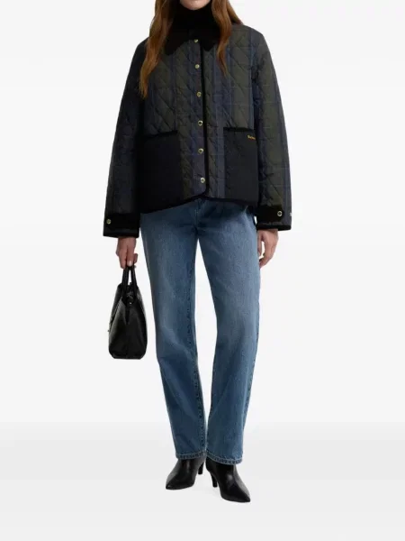 Καρό καπιτονέ μπουφάν Barbour International πράσινο