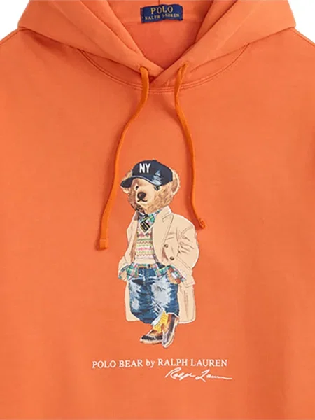 Fleece polo Polo Ralph Lauren πορτοκαλί