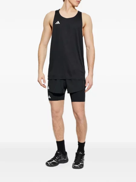 Τένις φόρεμα Adidas με λαιμόκοψη v με αυτόγραφο μαύρο