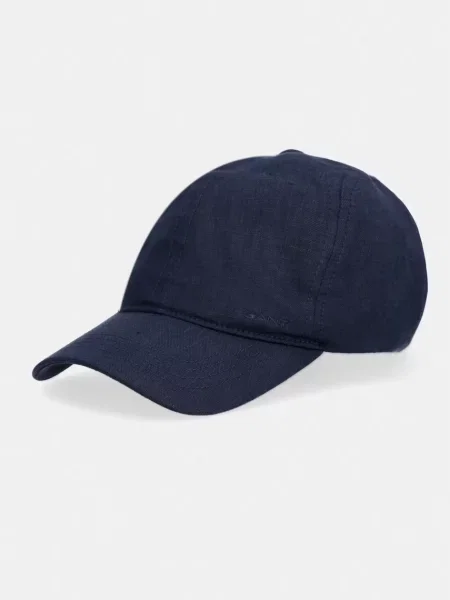 Gant kapa s šiltom lanena modra