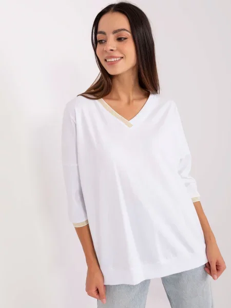 Bluză Fashionhunters alb