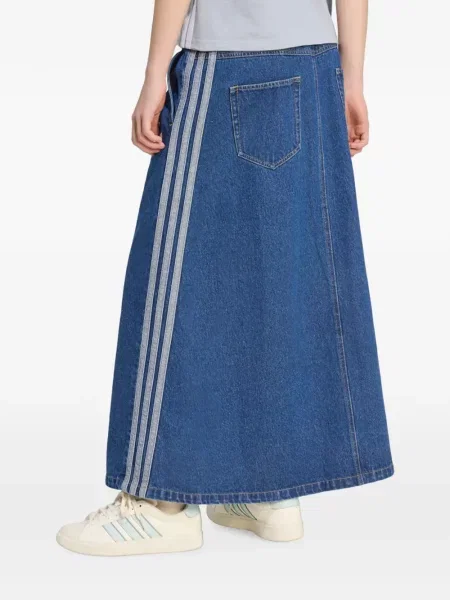 Fustă din denim Adidas albastru