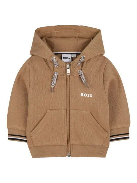 Dětska mikina s kapucí Bosswear hnědá