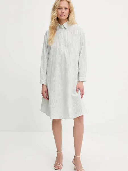 Льняна сукня Answear Lab mini oversize зелений