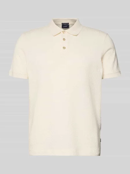 Koszulka polo z krótką listwą guzikową model ‘Roni’ Joop! Collection beżowa
