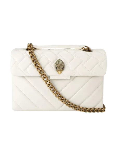 Torebka crossbody Kurt Geiger skórzana beżowa